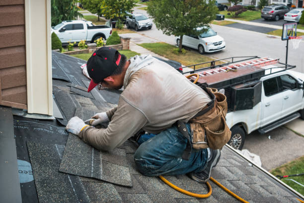 Professional Roofing technician working in Northport, WA